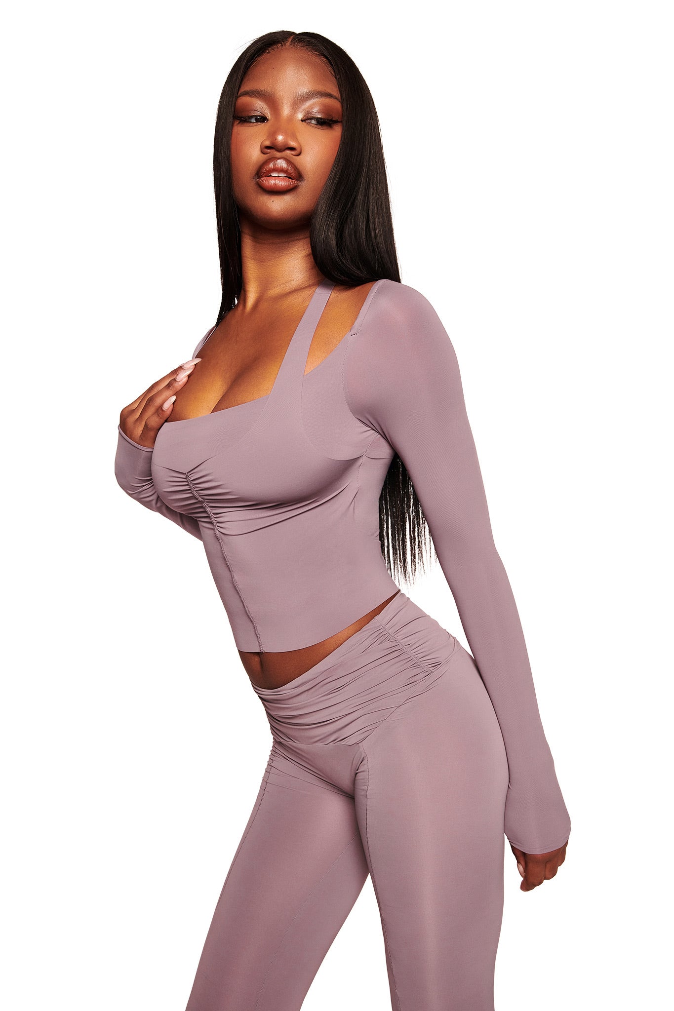 NERINA LEGGING - DUSTY LILAC